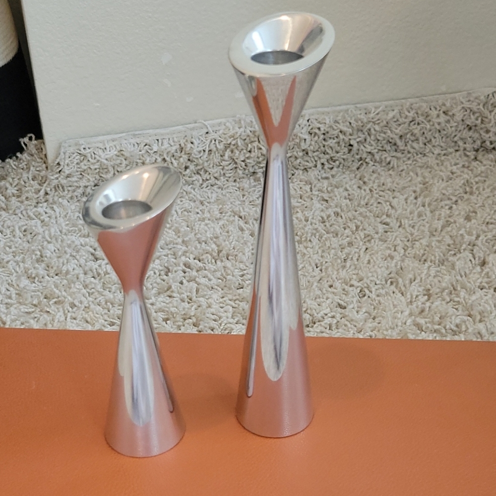 Nambe candlesticks